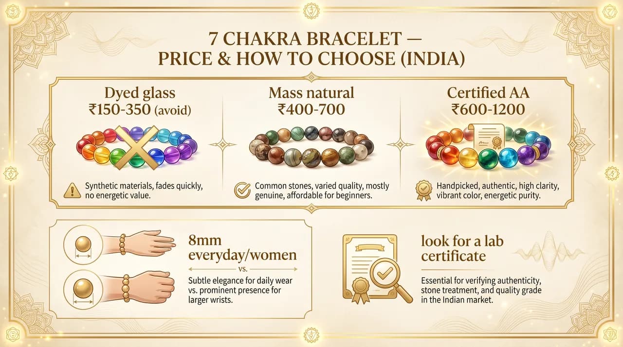7 Chakra Bracelet Price in India & How to Buy an Original One
