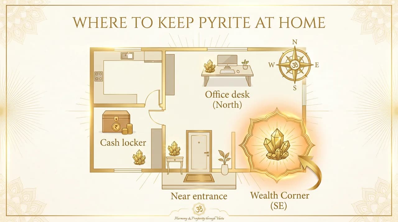Where to Keep Pyrite Stone at Home for Wealth (Vastu Placement Guide) — DivineTatva certified pyrite bracelet