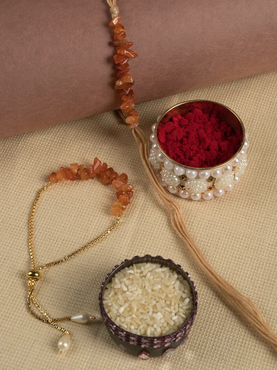 Carnelian Chip Rakhi — Natural Stone