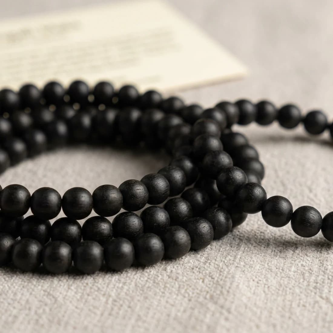Karungali (Ebony Wood / Diospyros ebenum) Mala & Bracelet Combo — Lab-Certified Original 108+1 Beads, Jaipur