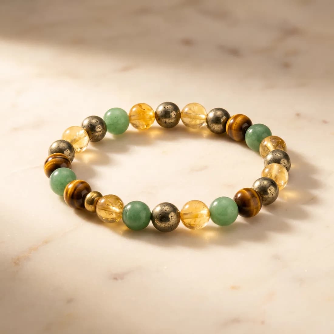 Money Magnet Bracelet (Dhan Akarshak) — Lab-Certified 4-Stone Wealth Combo