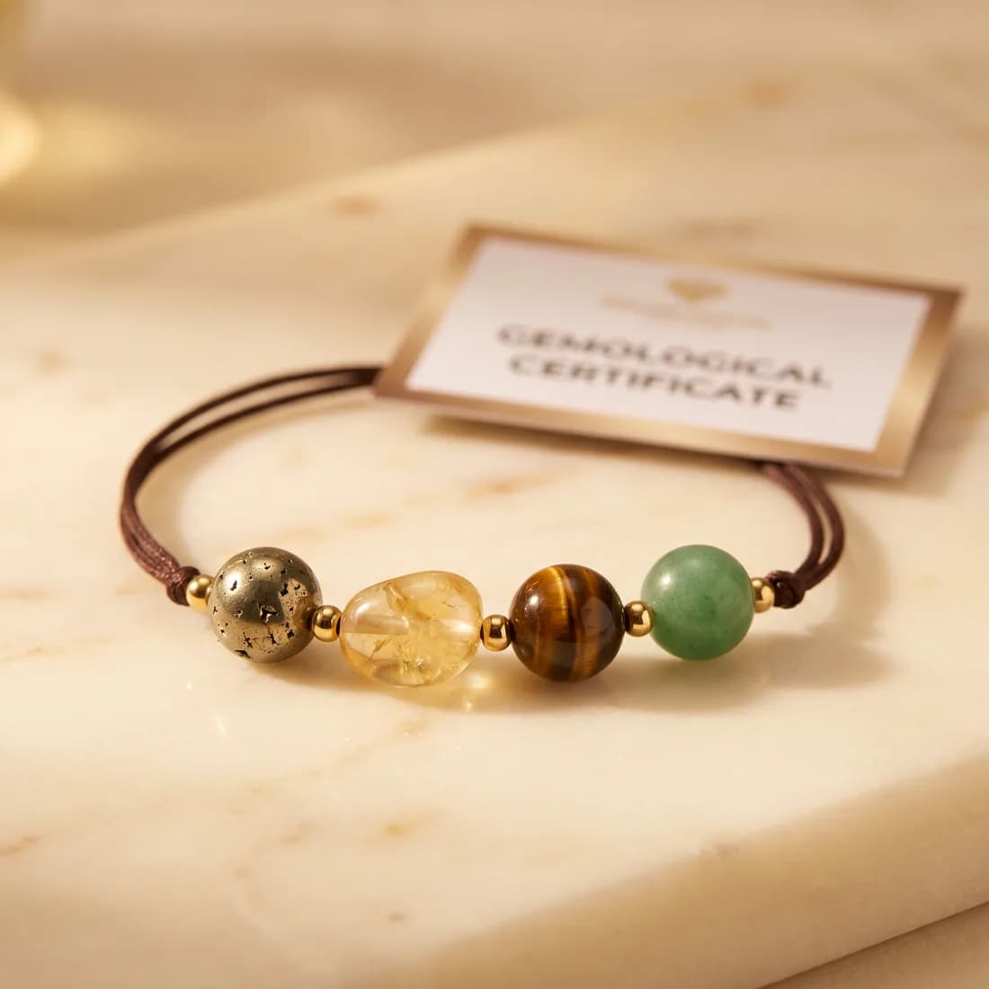 Money Magnet Bracelet (Dhan Akarshak) — Lab-Certified 4-Stone Wealth Combo
