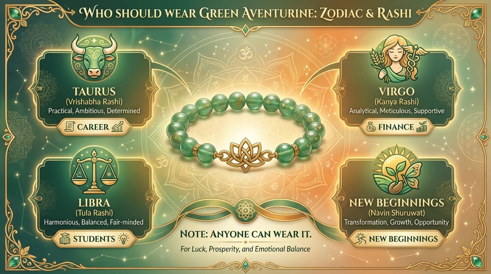 Certified natural green aventurine bracelet with shimmering 8mm beads on a wrist