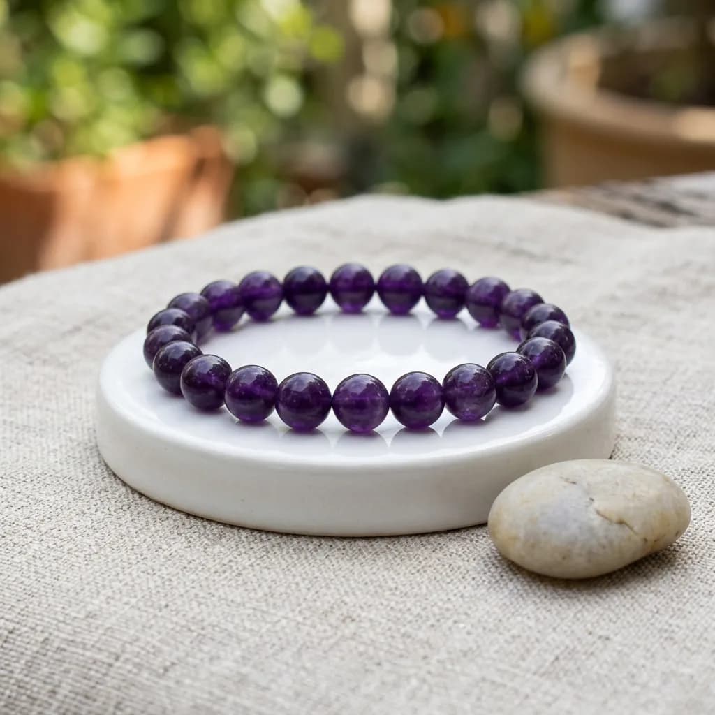 Amethyst Bracelet — Brazilian AAA Calm & Intuition