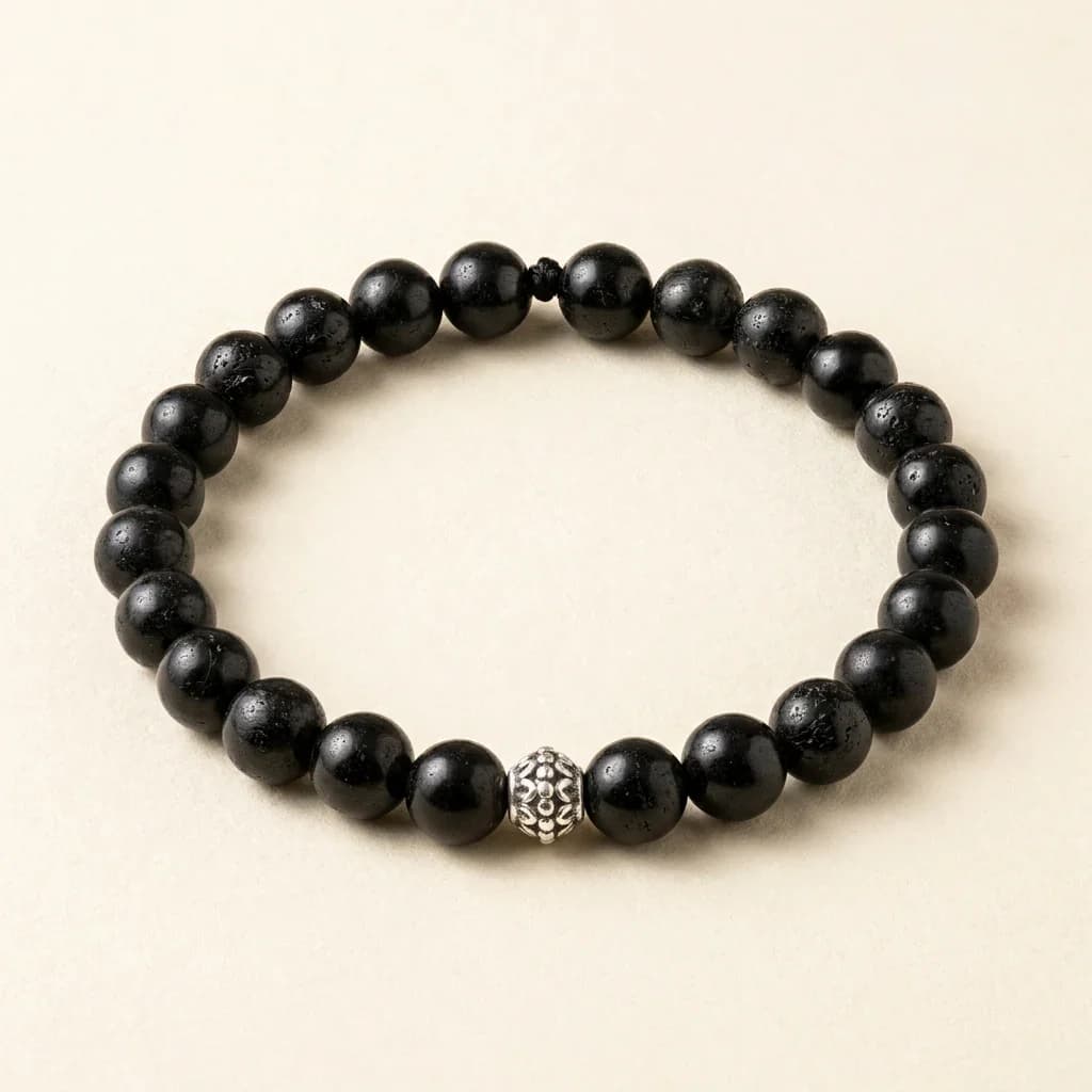 Black Tourmaline Bracelet — Schorl 8mm Protection