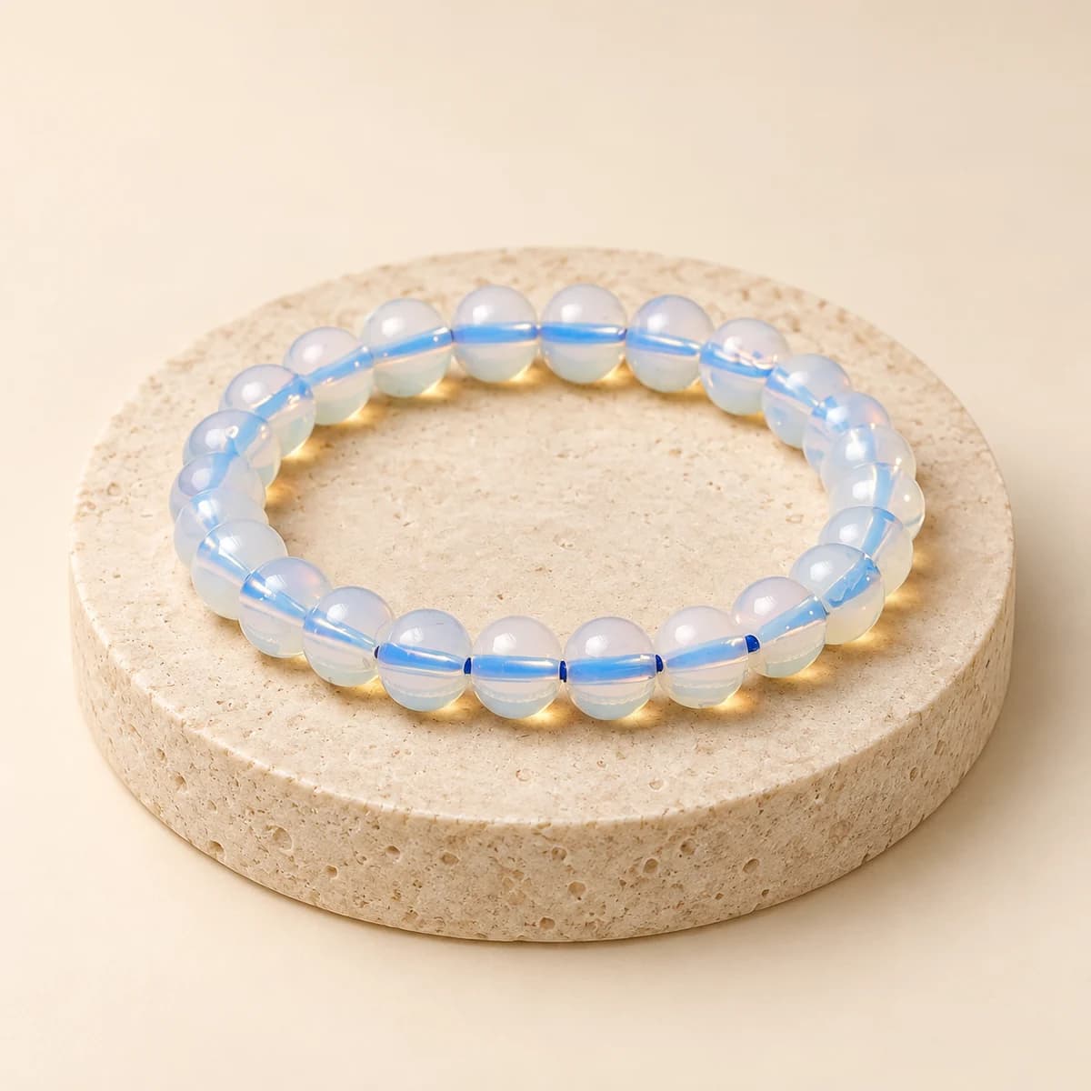 Opalite Bracelet — 8 mm Beads for Balance and Calm, Lab-Certified