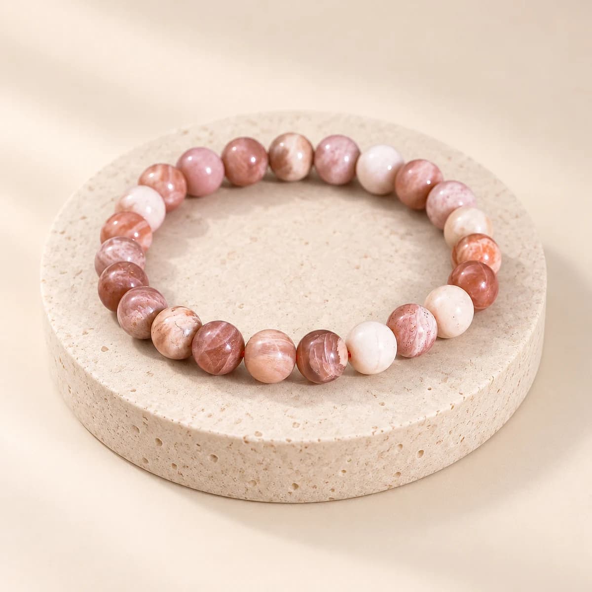 Pink Opalite Bracelet — 8 mm Pink Beads for Love & Gentle Balance, Lab-Certified