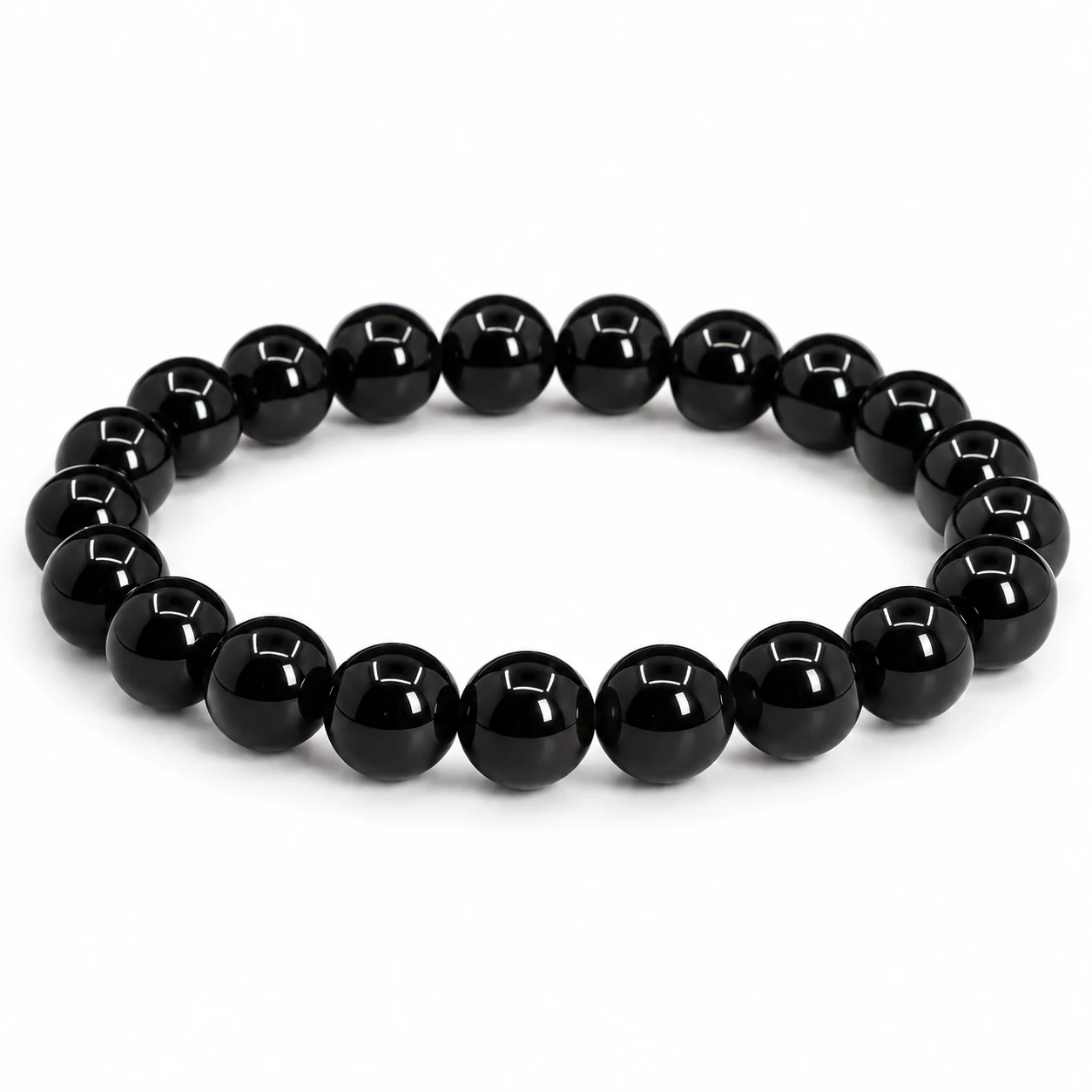 Black Tourmaline Bracelet — 8mm Schorl